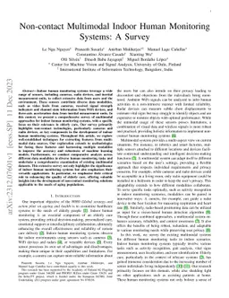 Non-contact Multimodal Indoor Human Monitoring Systems: A Survey