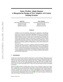 Sense, Predict, Adapt, Repeat: A Blueprint for Design of New Adaptive
  AI-Centric Sensing Systems