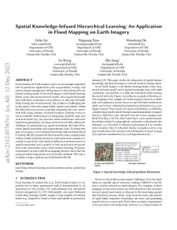Spatial Knowledge-Infused Hierarchical Learning: An Application in Flood
  Mapping on Earth Imagery