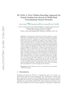 XC-NAS: A New Cellular Encoding Approach for Neural Architecture Search
  of Multi-path Convolutional Neural Networks
