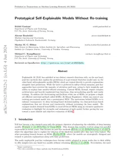 Prototypical Self-Explainable Models Without Re-training