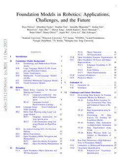 Foundation Models in Robotics: Applications, Challenges, and the Future
