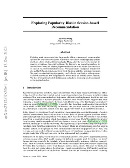 Exploring Popularity Bias in Session-based Recommendation