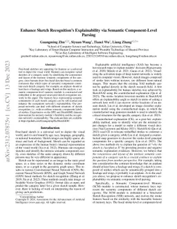 Enhance Sketch Recognition's Explainability via Semantic Component-Level
  Parsing