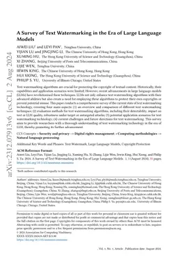 A Survey of Text Watermarking in the Era of Large Language Models