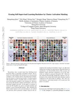 Erasing Self-Supervised Learning Backdoor by Cluster Activation Masking