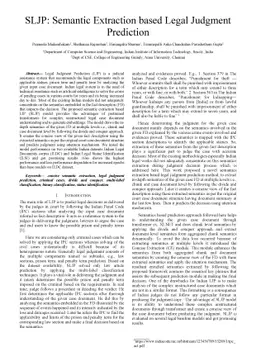 SLJP: Semantic Extraction based Legal Judgment Prediction