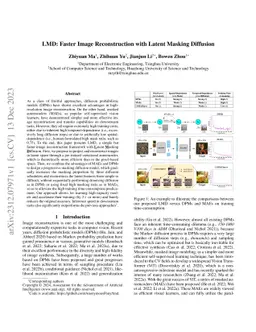 LMD: Faster Image Reconstruction with Latent Masking Diffusion