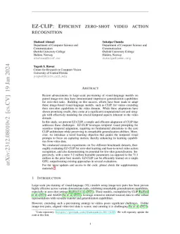 EZ-CLIP: Efficient Zeroshot Video Action Recognition