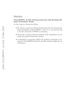 ClusterDDPM: An EM clustering framework with Denoising Diffusion
  Probabilistic Models