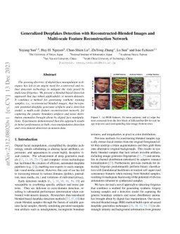 Generalized Deepfakes Detection with Reconstructed-Blended Images and
  Multi-scale Feature Reconstruction Network
