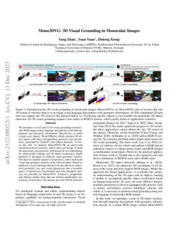 Mono3DVG: 3D Visual Grounding in Monocular Images