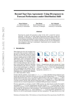 Beyond Top-Class Agreement: Using Divergences to Forecast Performance
  under Distribution Shift