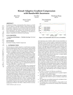 Kimad: Adaptive Gradient Compression with Bandwidth Awareness