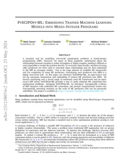 PySCIPOpt-ML: Embedding Trained Machine Learning Models into
  Mixed-Integer Programs