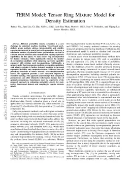 TERM Model: Tensor Ring Mixture Model for Density Estimation