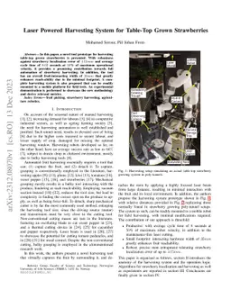 Laser Powered Harvesting System for Table-Top Grown Strawberries