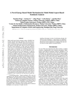 A Novel Energy based Model Mechanism for Multi-modal Aspect-Based
  Sentiment Analysis