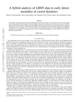A hybrid analysis of LBSN data to early detect anomalies in crowd
  dynamics