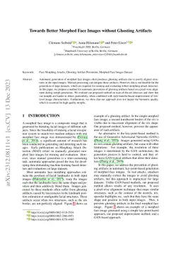 Towards Better Morphed Face Images without Ghosting Artifacts