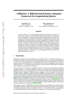 $ρ$-Diffusion: A diffusion-based density estimation framework for
  computational physics