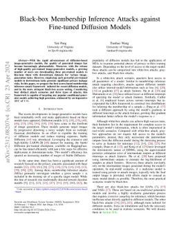 Black-box Membership Inference Attacks against Fine-tuned Diffusion
  Models