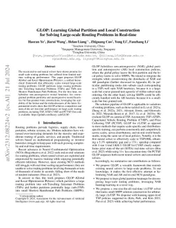GLOP: Learning Global Partition and Local Construction for Solving
  Large-scale Routing Problems in Real-time