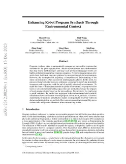 Enhancing Robot Program Synthesis Through Environmental Context