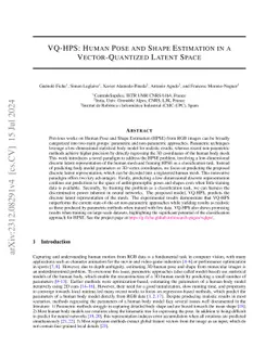 VQ-HPS: Human Pose and Shape Estimation in a Vector-Quantized Latent
  Space