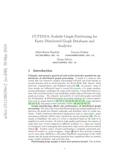 CUTTANA: Scalable Graph Partitioning for Faster Distributed Graph
  Databases and Analytics