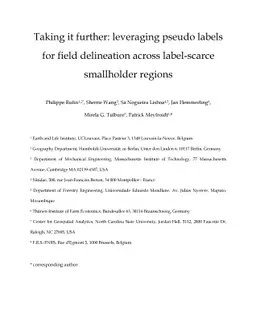 Taking it further: leveraging pseudo labels for field delineation across
  label-scarce smallholder regions