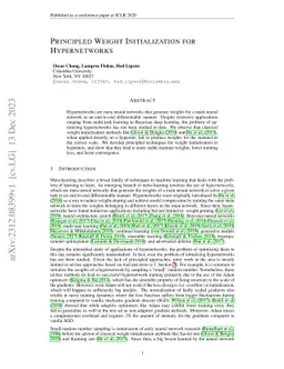 Principled Weight Initialization for Hypernetworks