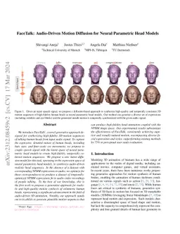 FaceTalk: Audio-Driven Motion Diffusion for Neural Parametric Head
  Models