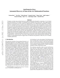 AutoNumerics-Zero: Automated Discovery of State-of-the-Art Mathematical
  Functions