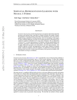 Simplicial Representation Learning with Neural $k$-Forms