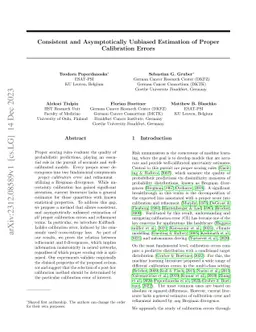 Consistent and Asymptotically Unbiased Estimation of Proper Calibration
  Errors