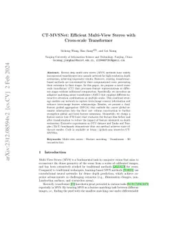 CT-MVSNet: Efficient Multi-View Stereo with Cross-scale Transformer