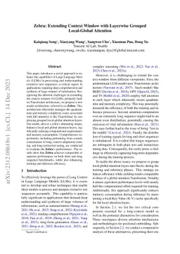 Zebra: Extending Context Window with Layerwise Grouped Local-Global
  Attention