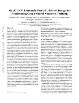MaxK-GNN: Extremely Fast GPU Kernel Design for Accelerating Graph Neural
  Networks Training