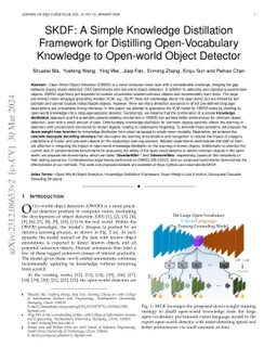 SKDF: A Simple Knowledge Distillation Framework for Distilling
  Open-Vocabulary Knowledge to Open-world Object Detector