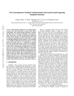 AVA: Inconspicuous Attribute Variation-based Adversarial Attack
  bypassing DeepFake Detection