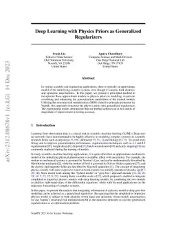 Deep Learning with Physics Priors as Generalized Regularizers