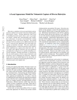 A Local Appearance Model for Volumetric Capture of Diverse Hairstyle