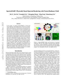 SpectralNeRF: Physically Based Spectral Rendering with Neural Radiance
  Field