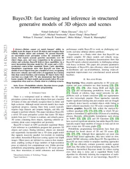 Bayes3D: fast learning and inference in structured generative models of
  3D objects and scenes