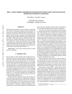 JPIS: A Joint Model for Profile-based Intent Detection and Slot Filling
  with Slot-to-Intent Attention