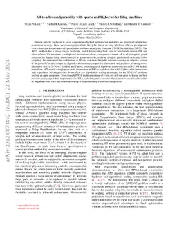 All-to-all reconfigurability with sparse and higher-order Ising machines