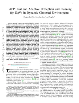 FAPP: Fast and Adaptive Perception and Planning for UAVs in Dynamic
  Cluttered Environments