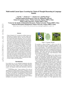 Multi-modal Latent Space Learning for Chain-of-Thought Reasoning in
  Language Models