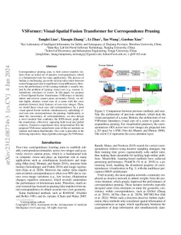 VSFormer: Visual-Spatial Fusion Transformer for Correspondence Pruning